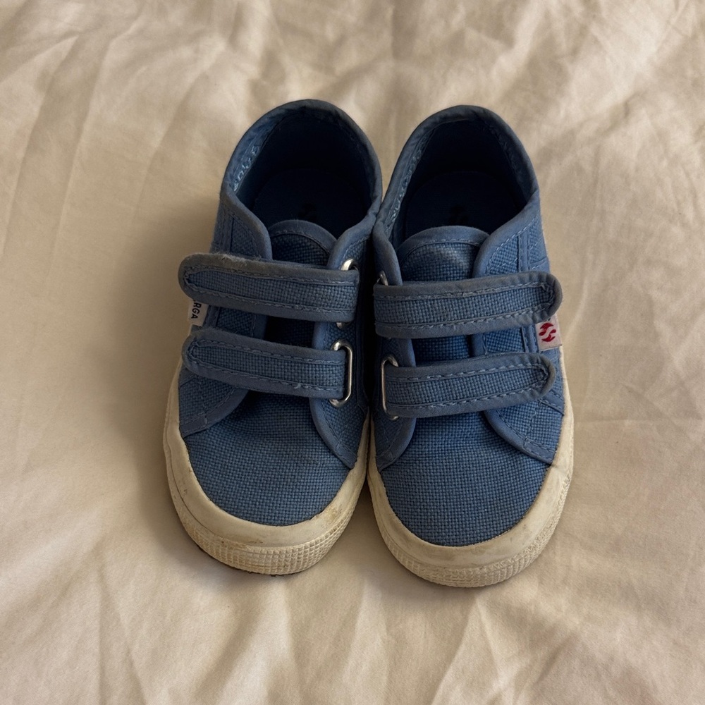 Superga Kids Blue Velcro Sneakers